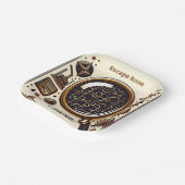 podium Clue Spy Escape Room 7e Verjaardag uitnodig Papieren Bordje (Gebogen)