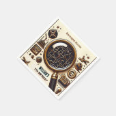 podium Clue Spy Escape Room 7e Verjaardag uitnodig Servet (Hoek)