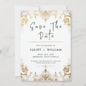 Podium Formele Eenvoudige Klassieke Elegante Blank Save The Date (Voorkant)