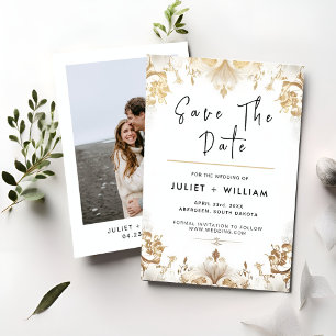 Podium Formele Eenvoudige Klassieke Elegante Blank Save The Date