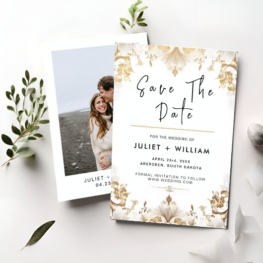Podium Formele Eenvoudige Klassieke Elegante Blank Save The Date