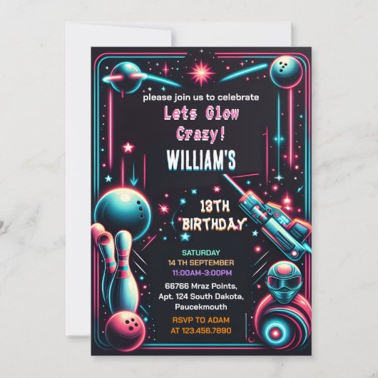 podium neon gloeidraad pistool Laser Label 13e Ver Kaart (Voorkant)