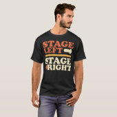 Podiumbeheerder Backstage Links Rechts Toneel T-shirt (Voorkant volledig)