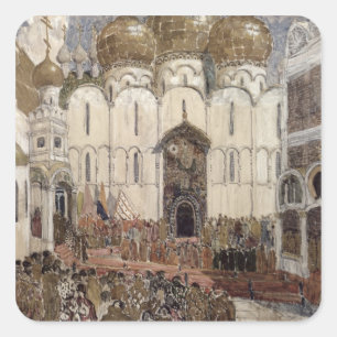 Podiumontwerp voor Boris Godunov Vierkante Sticker
