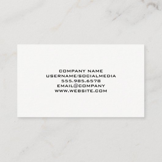 Podiumverlichting | Concerttechnicus Visitekaartje (Achterkant)