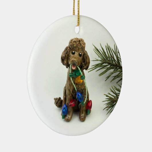 Podle brown Dog Ceramic Ornament (Rechts)