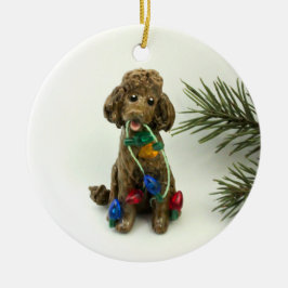 Podle brown Dog Ceramic Ornament