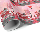 Podle Dog auto met hart Valentijns Cadeaupapier (Rol Hoek)