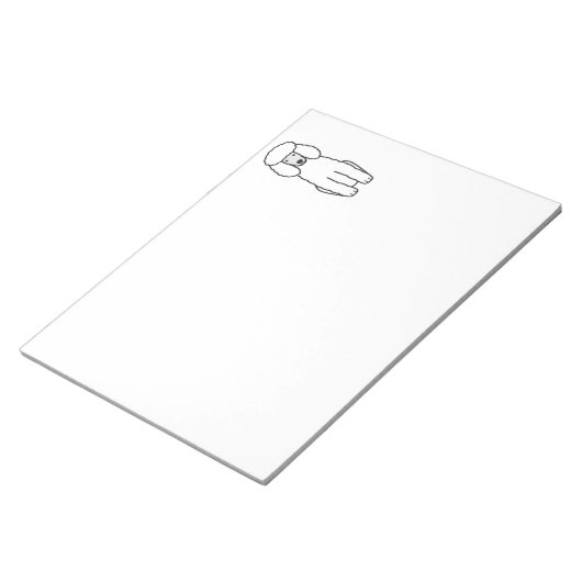 Podle Dog Cartoon Notitieblok (Schuin)