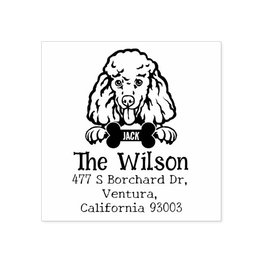 Podle Dog, Custom Return Address Rubberstempel (Afrduk)