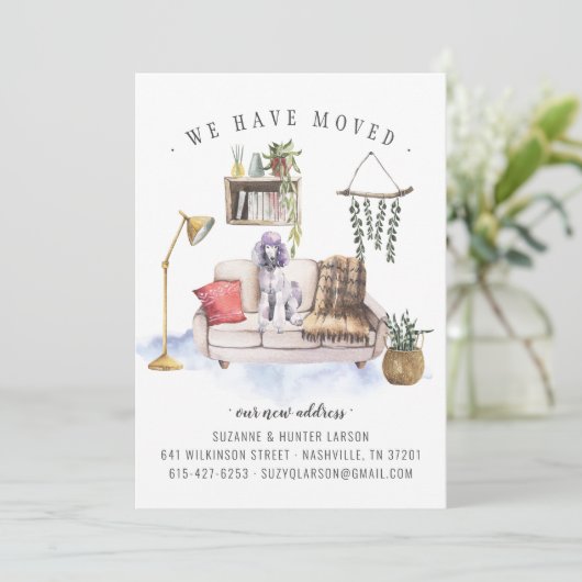 Podle Dog Moving Announcement Aankondiging (Staand voorkant)