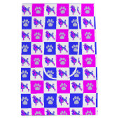 Podle Dog & Paw Crazy Hot Pink & Blue Medium Cadeauzakje (Achterkant)