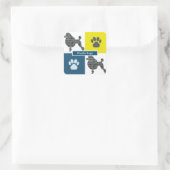 Podle Dog & Paw Y&B Grid Square Vierkante Sticker (Tas)