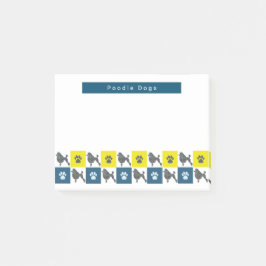 Podle Dog & Paw Yellow & Blue Grid Silhouette Post-it® Notes
