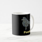 Podle Dog Yellow & Blue Grid Lines Koffiemok (Voorkant rechts)