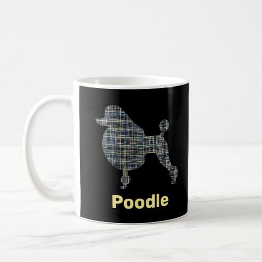 Podle Dog Yellow & Blue Grid Lines Koffiemok (Links)