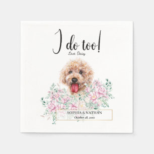 Podle Doodle Dog Wedding Cocktail Napkins Servet