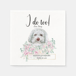 Podle Doodle Dog Wedding Cocktail Napkins Servet