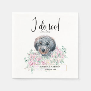 Podle Doodle Dog Wedding Cocktail Napkins Servet