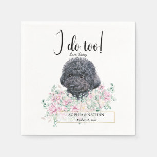 Podle Doodle Dog Wedding Cocktail Napkins Servet