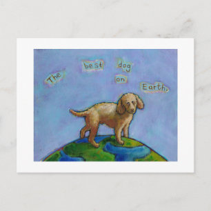 Podle is de beste hond op aarde schattig kunstschi briefkaart