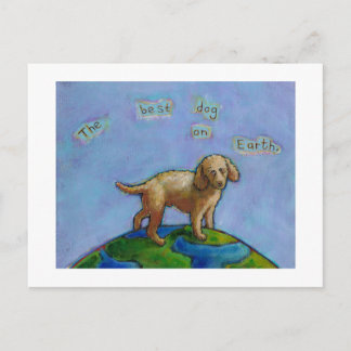 Podle is de beste hond op aarde schattig kunstschi briefkaart