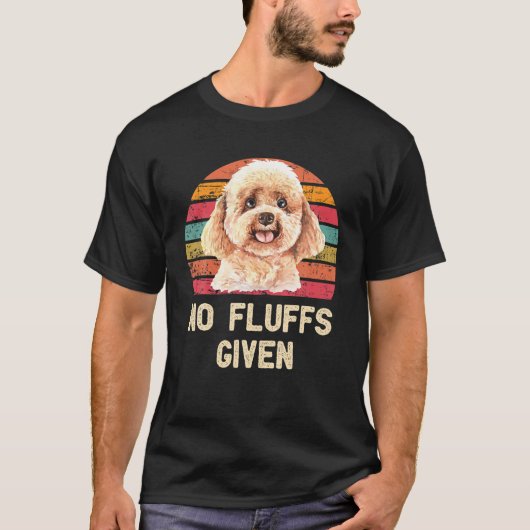 Podle No Fluffs provided Funny Cute Puppy Dog Dist T-shirt (Voorkant)