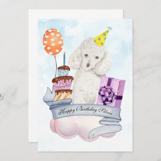 Podle on a Cloud Happy Birthday Kaart (Voorkant / Achterkant)