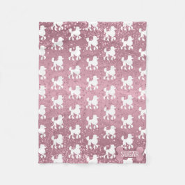 Podle on Pink Glitter Fleece Deken
