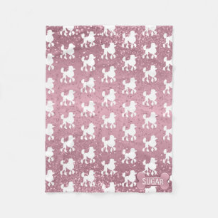 Podle on Pink Glitter Fleece Deken