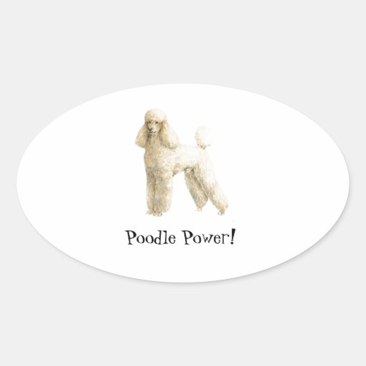 Podle — Puppy Clip Ovale Sticker (Voorkant)