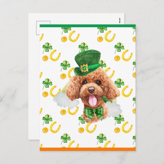 Podle Shamrock St. Patricks Day Feestdagenkaart (Voorkant / Achterkant)