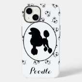 Podle Silhouette Hearts and Paw Prints Case-Mate iPhone Case (Achterkant)