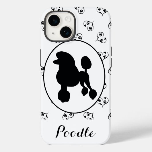 Podle Silhouette Hearts and Paw Prints Case-Mate iPhone Case (Achterkant)