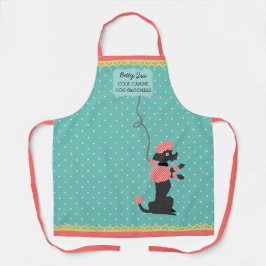 Podle Skirt Retro 50s Dog Groomer Aangepast Blauwg Schort