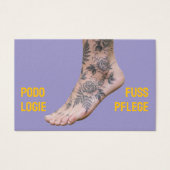 Podology Photo QR Code Foot Care  Visitekaartje (Voorkant)