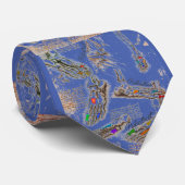 Podoloog Da Vinci Stropdas Blauw (Opgerold)