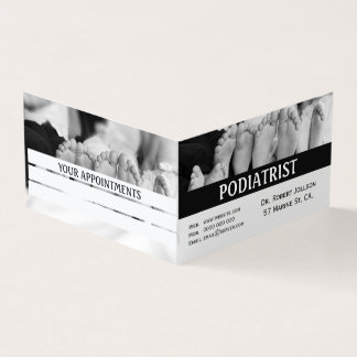 Podoloog Eenvoudige Voeten Medische Afspraak Visitekaartje