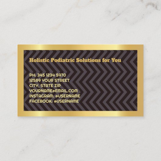 podoloog visitekaartje (Achterkant)