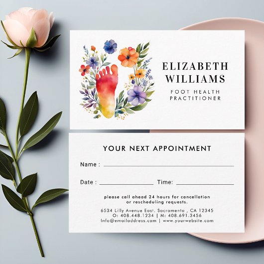 Podoloog Voet Gezondheidsbeoefenaar Modern Afsprakenkaartje
