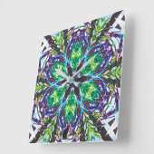 Pods Kaleidoscope Vierkante Klok (Hoek)