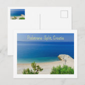 Podstrana — Split, Kroatië, strand Briefkaart (Voorkant / Achterkant)
