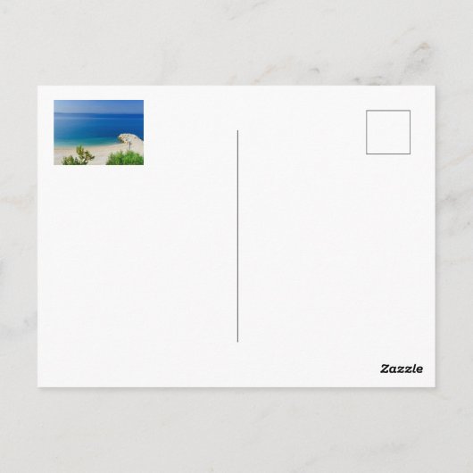 Podstrana — Split, Kroatië, strand Briefkaart (Achterkant)