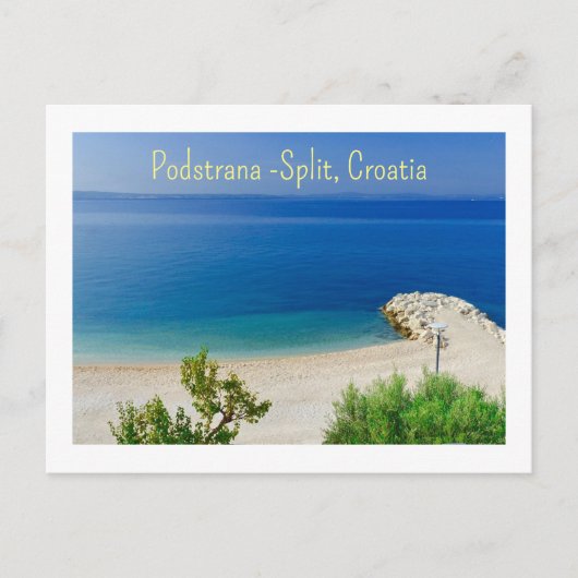 Podstrana — Split, Kroatië, strand Briefkaart (Voorkant)
