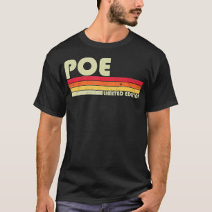 POE Achternaam Funny Retro Vintage 80s 90s Verjaar T-shirt