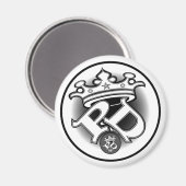 Poe Dis White Logo Magnet (Voorkant / Achterkant)