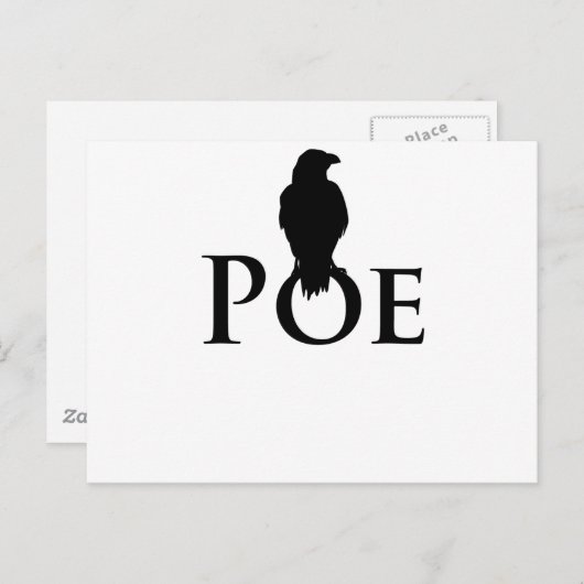 Poe Edgar Allan Poe und der Rabe Briefkaart (Voorkant / Achterkant)