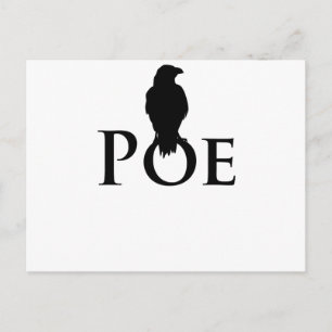 Poe Edgar Allan Poe und der Rabe Briefkaart