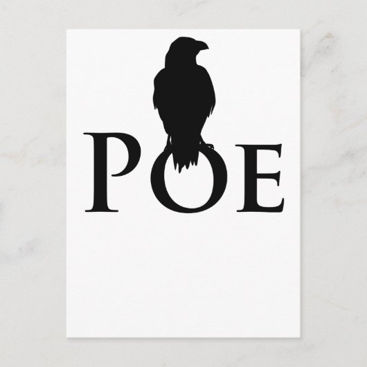 Poe Edgar Allan Poe und der Rabe Briefkaart (Voorkant)
