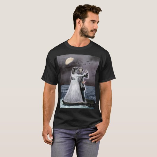 Poe en Annabel Lee Beyond op het Zee T-shirt (Voorkant volledig)